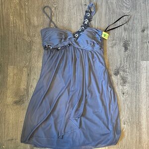 City Triangles Blue Embellished Y2K Mini Dress